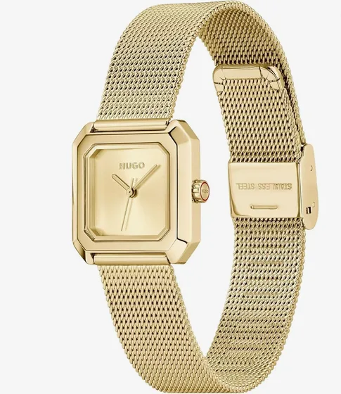 Hugo Three Hand Quartz Movement Watch Hazel Collection With Stainless Steel Brac
