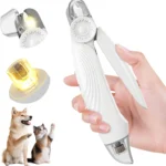 IJIAMY 2-in-1 Dog Nail Clippers & Dog Nail Grinders with 2 LED Lights, Ultra-Quiet, USB Rechargeable, Multiple Grinding Methods, and Splash Guard for Small, Medium, and Large Dogs & Cats