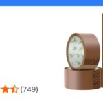 iSOUL Parcel Tape, 6 Rolls Packing Tape - Low Noise, Strong Heavy Duty Brown Tape, 48mm x 66m; Ideal For Packaging Moving Boxes
