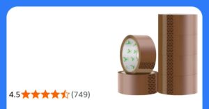 Isoul Parcel Tape 6 Rolls Packing Tape Low Noise Strong Heavy Duty Brown Tape 48