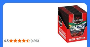 Jack Link S Biltong Jerky Original 12 Pack 12 X 20 G Gluten Free Meat Snack High