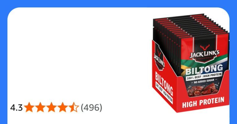 Jack Link S Biltong Jerky Original 12 Pack 12 X 20 G Gluten Free Meat Snack High