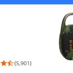 JBL Clip 5 Ultra-Portable Bluetooth Speaker with Integrated Carabiner, Big JBL Pro Sound, PlaytimeBoost, Waterproof Design and 12-Hour Playtime, Camo