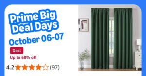 Joydeco Dark Green Pencil Pleat Blackout Curtains 55x96 Inch Drop 2 Panels For C