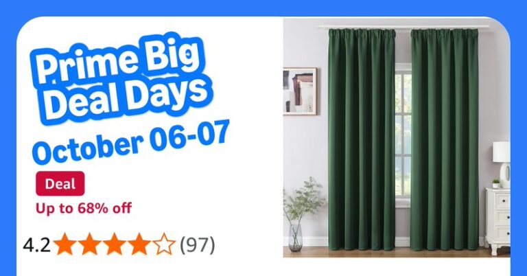 Joydeco Dark Green Pencil Pleat Blackout Curtains 55x96 Inch Drop 2 Panels For C