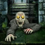JOYIN Halloween Light-Up Zombie Groundbreaker Animated with Bloodstain and Creepy Sound for Outdoor, Lawn, Yard, Patio Decoration, Haunted House Decorations