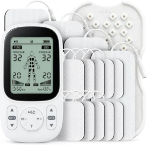 Kaugic Tens Machine For Pain Relief Dual Channel 32 Modes 14 Pads