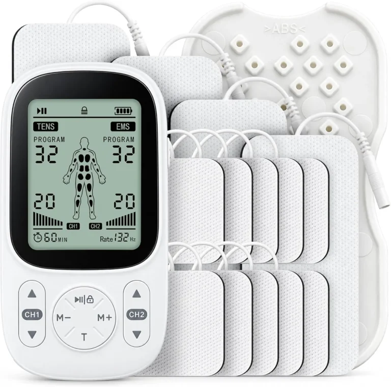 Kaugic Tens Machine For Pain Relief Dual Channel 32 Modes 14 Pads
