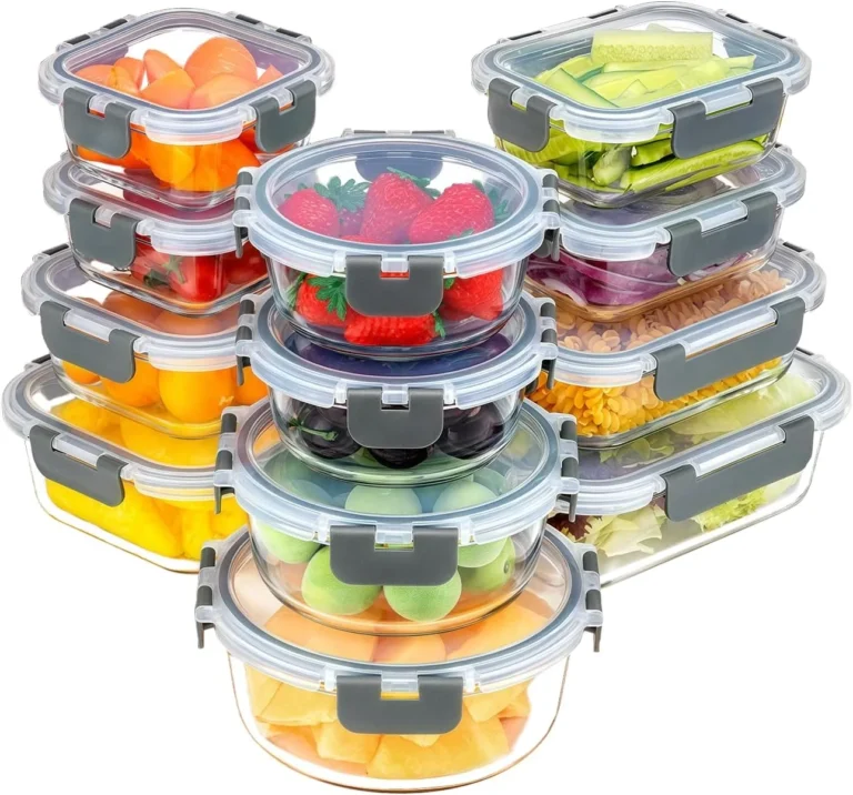 Kumd 24 Piece Set 12 Pack Borosilicate Glass Food Storage Containers With Upgrad