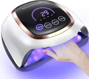 Led UV Nail Lamp 168w Gel Nail Lamp With 7 5 Inch Large Lcd Touch Screen 4 Timer