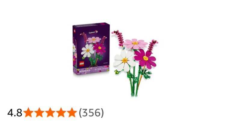 LEGO Botanicals Cosmos Flowers Artificial Flower Bouquet W 3 Faux Cosmos And 2 F