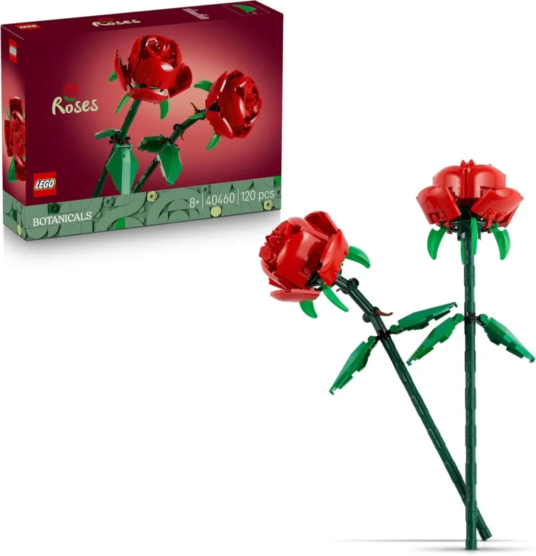 LEGO Botanicals Roses Faux Flowers Building Set Desk Decoration Or Floral Home D