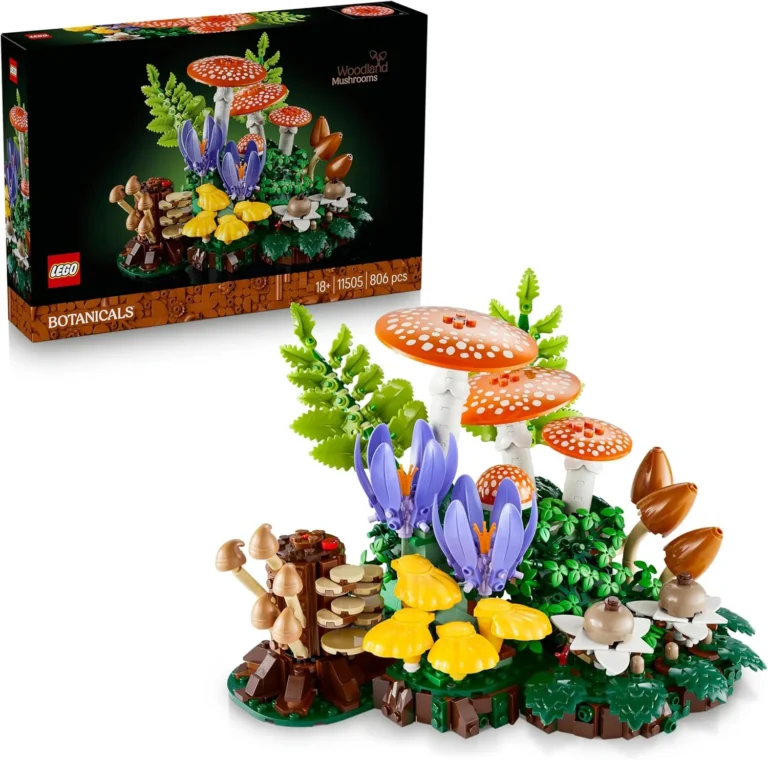 LEGO Botanicals Woodland Mushrooms Artificial Plants Set For Adults Incl A Toads