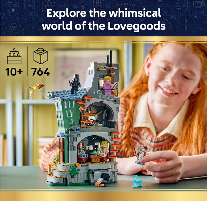 LEGO Harry Potter Luna Lovegood S House Toy Diy Miniature Model Kit W A Light Br