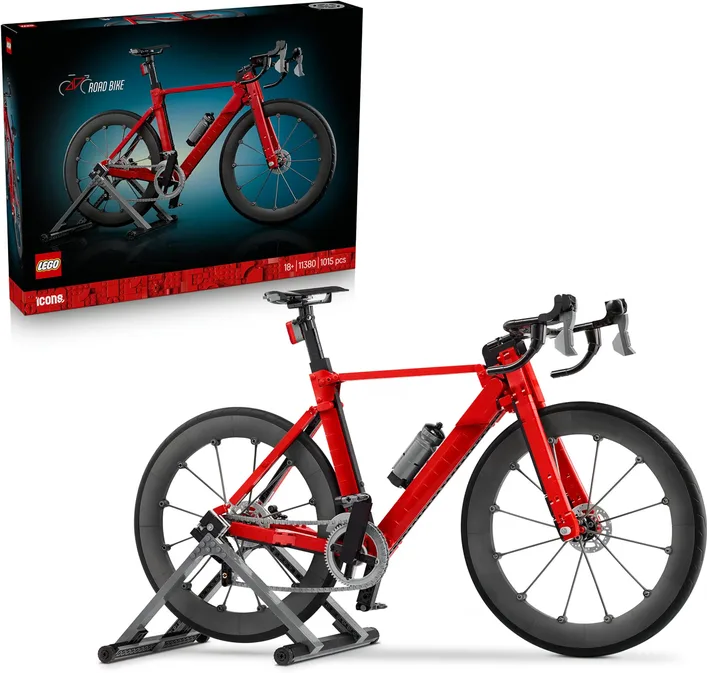 LEGO Icons Road Bike Diy Model Kit For Adults Incl Rubber Tyres Derailleurs And