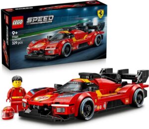 LEGO Speed Champions Ferrari 499p Race Car Toy Stem Model Kit W Collectible Driv