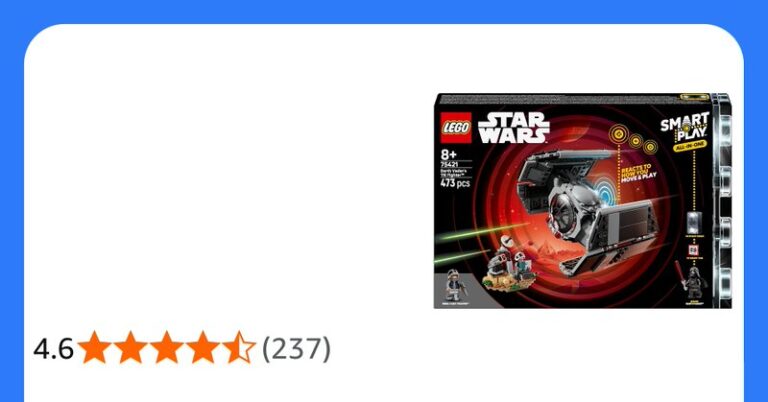 LEGO Star Wars Smart Play Darth Vader S Tie Fighter Interactive Building Toy All