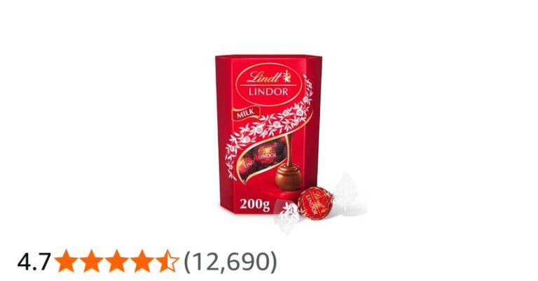 Lindt Lindor Milk Chocolate Truffles 200g Box Approx 16 Balls Smooth Filling Gif