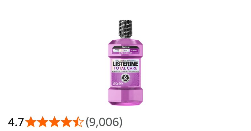 Listerine Total Care Intense Taste Classic Antibacterial Mouthwash 500ml Fresh M