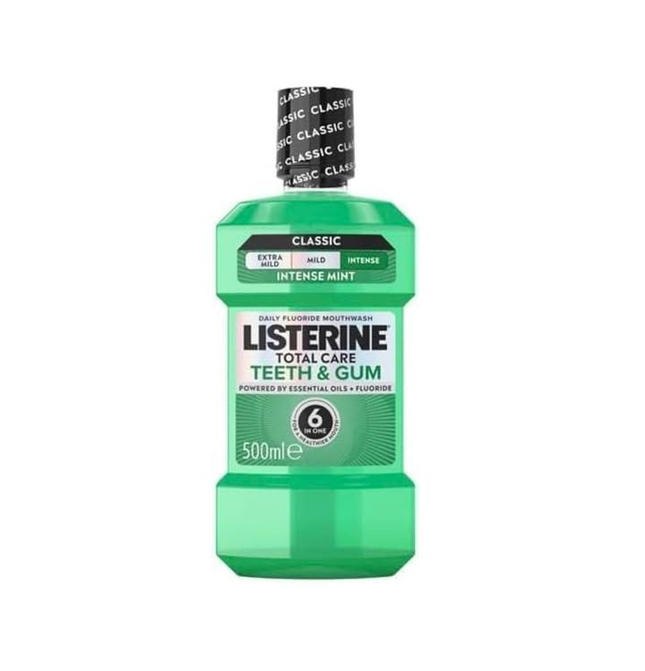 Listerine Total Care Teeth And Gum Intense Taste Daily Fluoride Mouthwash 500ml