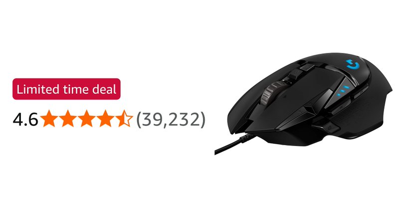 Logitech G502 Hero High Performance Wired Gaming Mouse
