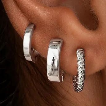 Lolias 3 Pairs Hoop Earrings For Women