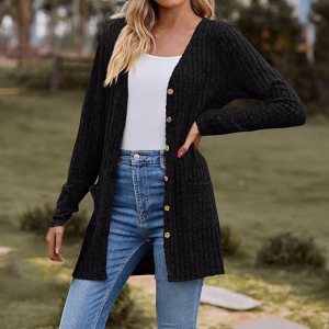 Long Cardigan For Women Lightweight Knit Sweater Boyfriend