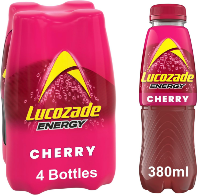 Lucozade Energy Cherry 380ml Pack Of 4