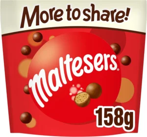 Maltesers Milk Chocolate Crunchy Centre Sweets Sharing Snacks Bag 158g