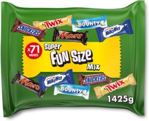 Mars Mixed Milk Chocolate Fun Size Variety Bulk Party Bag 71 Bars 1425g