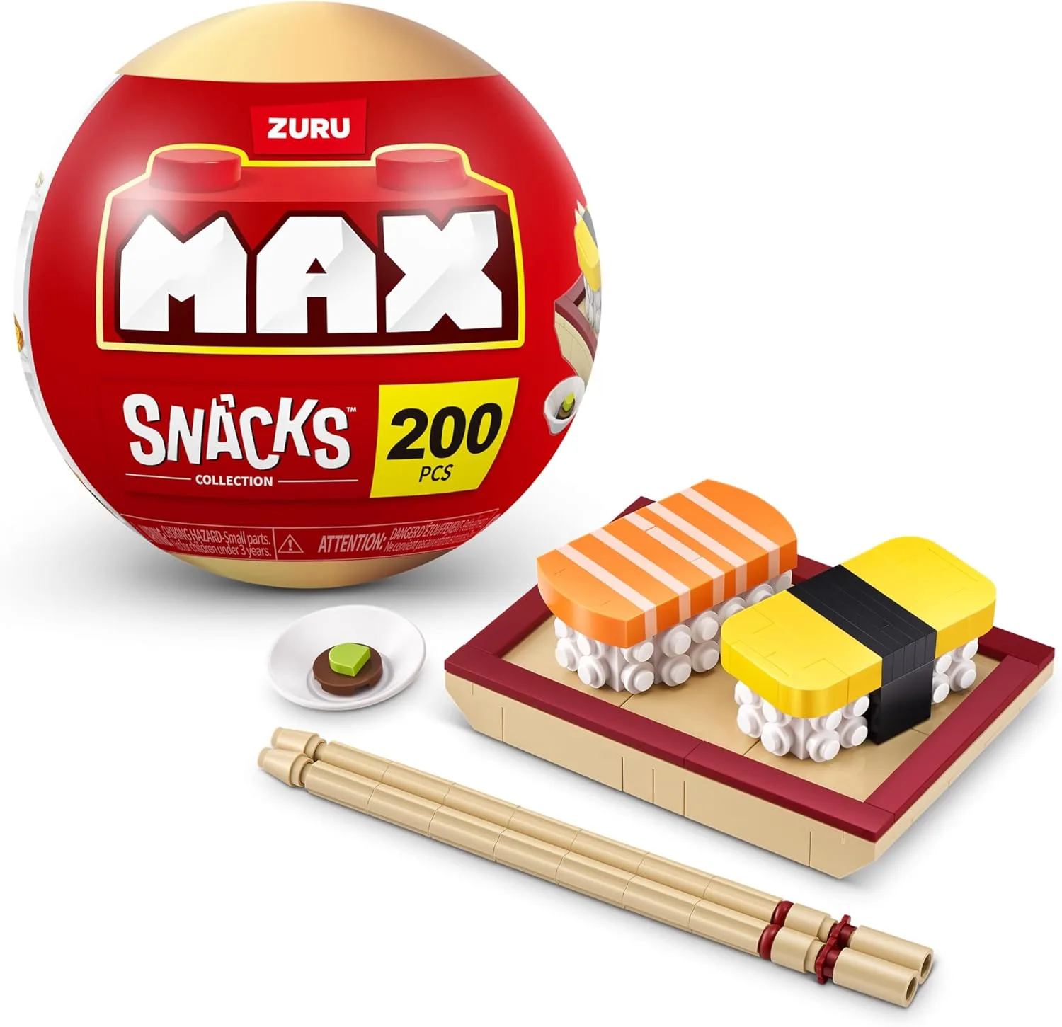 Max Premium Snacks Building Bricks Sushi Novelty Unboxing Toy Collectible Mini S