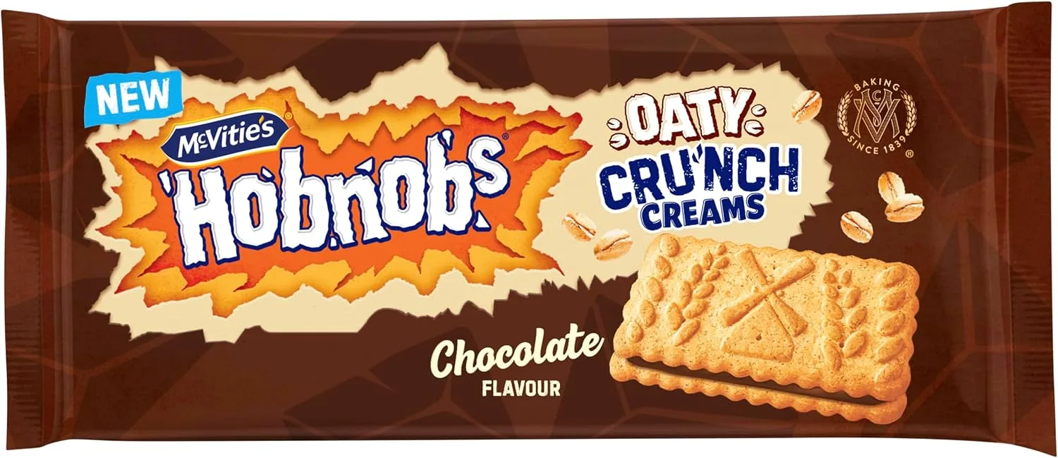 Mcvitie S Hobnobs Oaty Crunch Creams Chocolate Flavour 100 G Pack Of 1