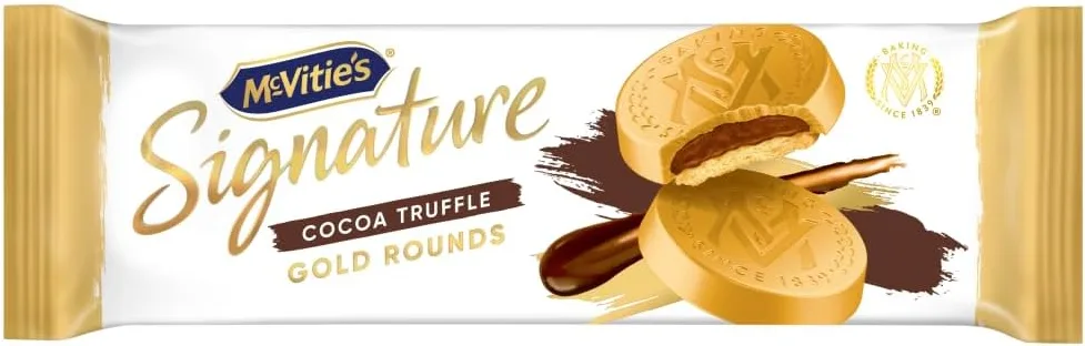 Mcvitie S Signature Cocoa Truffle Gold Rounds Biscuits 109 G Pack Of 1