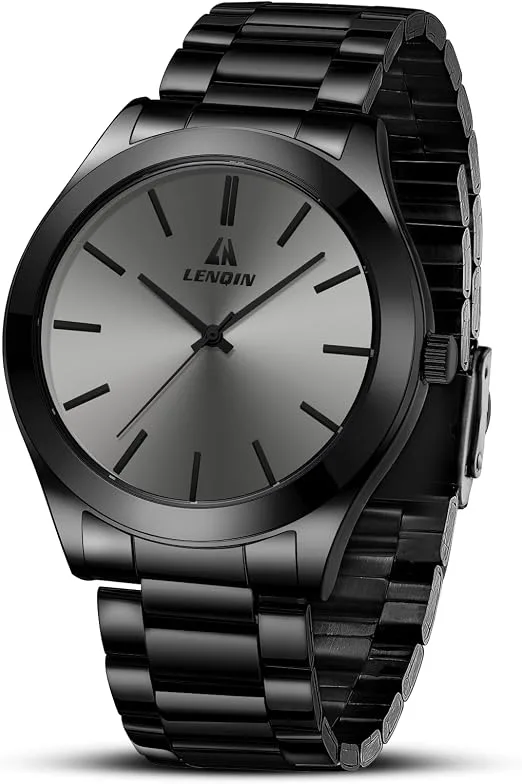 Mens Watches Stainless Steel Waterproof Analog Quartz Dress Wrist Watch