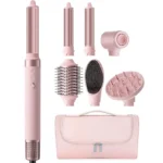 MESCOMB 6-in-1 Air Styler - Hair Dryer Brush with Auto-Wrap Curlers, Diffuser, Volumising Brush & Smoothing Comb, Multi Hair Styler for Drying, Curling, Straightening & Blowouts with Storage Box