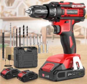 Mhpro Cordless Drill Set 21v With 2 X 2 0ah Batteries And Charger 42n M Red