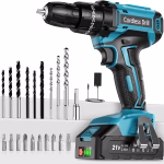 MHPRO Cordless Hammer Drill 21V, Power Drill Driver, 25+3 Torque, 2 Speed
