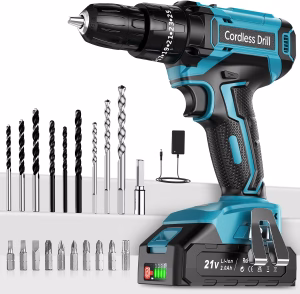 Mhpro Cordless Hammer Drill 21v Power Drill Driver 25 3 Torque 2 Speed