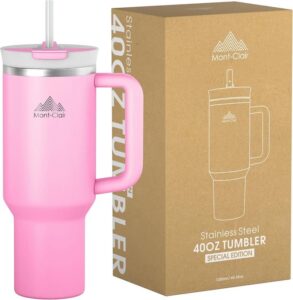 Mont Clair Tumbler With Straw And Lid Leakproof Insulated Steel Travel Mug 40oz