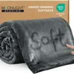 MOONLIGHT20015 Fleece Throw Blanket for Sofa Grey 4ft x 5ft - Soft Cosy Fluffy Blankets for Bed/Couch, Warm Single Versatile Throws for Adults, Dark Gray, 130x150 cm
