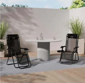 Mosii Sun Loungers For Garden Chairs Set Of 2 Heavy Duty Zero Gravity Chairs Wit
