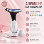 Neck Face Massager Tool with Heat & Cold, 7-in-1 Portable Facial Massager