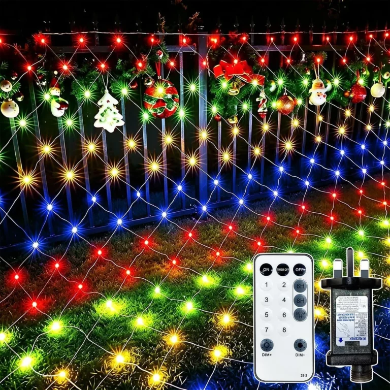Net Lights Outdoor 200 Led Mesh Fairy Lights Plug In 3x2m Multicolor