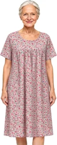 Nightdresses For Elderly Women Ladies Nighties Cotton Nightwear