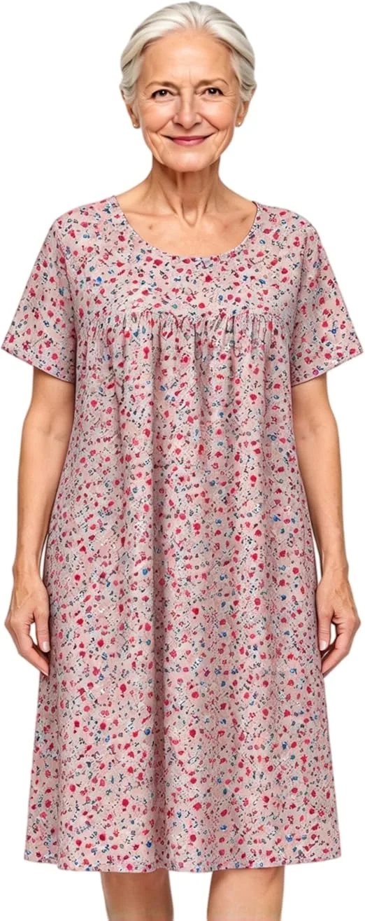 Nightdresses For Elderly Women Ladies Nighties Cotton Nightwear