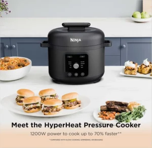 Ninja Hyperheat 9 In 1 Pressure Cooker Slow Cooker Black PC201uk