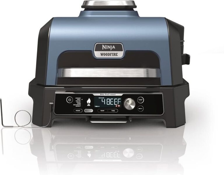 Ninja Woodfire Pro Connect Xl Electric BBQ And Smoker Blue Black Og901uk
