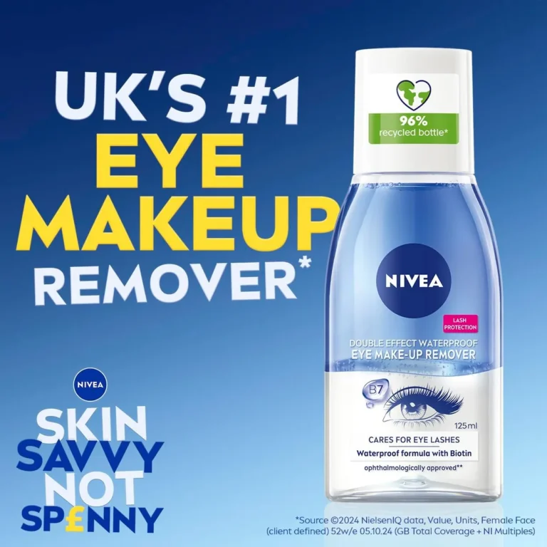 Nivea Double Effect Waterproof Eye Make Up Remover 125ml Daily Use Face Cleanser
