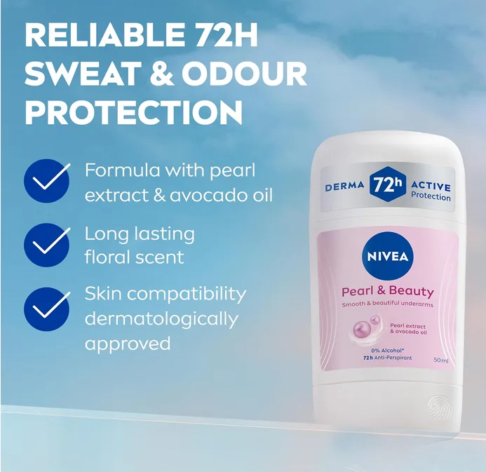 Nivea Pearl And Beauty Antiperspirant Stick 50 Ml