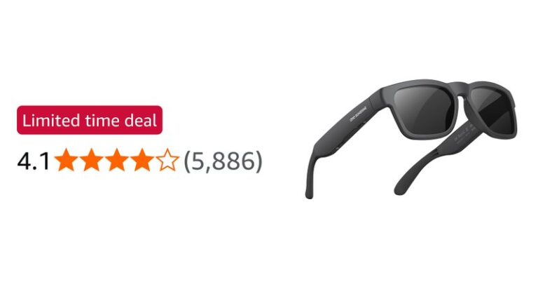 Oho Sunshine Bluetooth Audio Sunglasses Lightweight Open Ear Sport Glasses 10h P